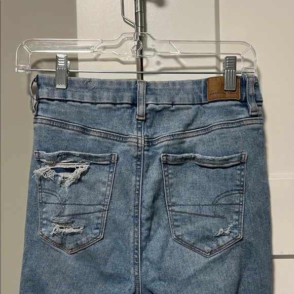 American Eagle Outfitters Ripped Blue Boyfriend Jeans - Picture 4 of 4